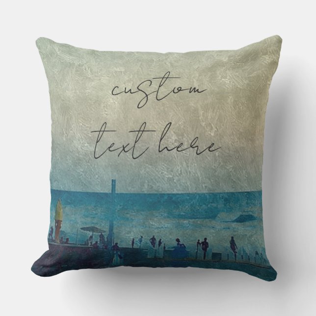 -last summer- digital effects paint photography  outdoor pillow (Front)