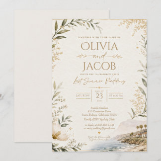 Last Summer Wedding Celebration Invitation