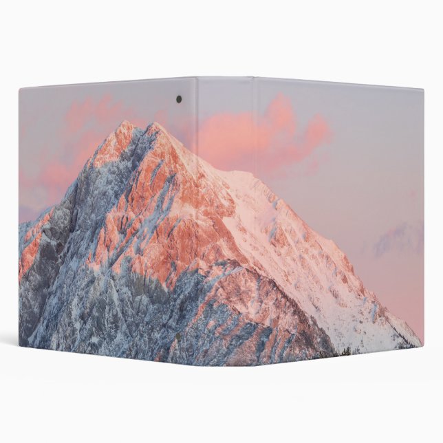Last sun light on mountain Storžič, Slovenia 3 Ring Binder (Background)