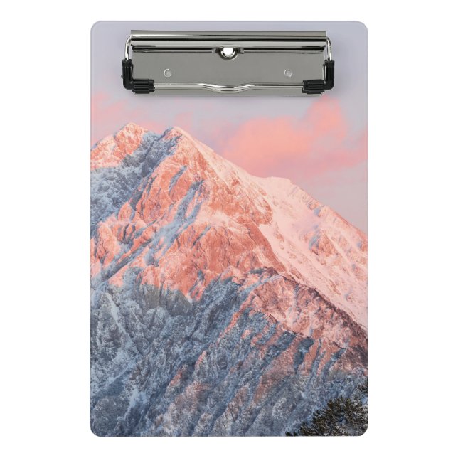Last sun light on mountain Storžič, Slovenia Mini Clipboard (Front)