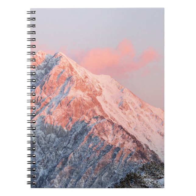 Last sun light on mountain Storžič, Slovenia Notebook (Front)