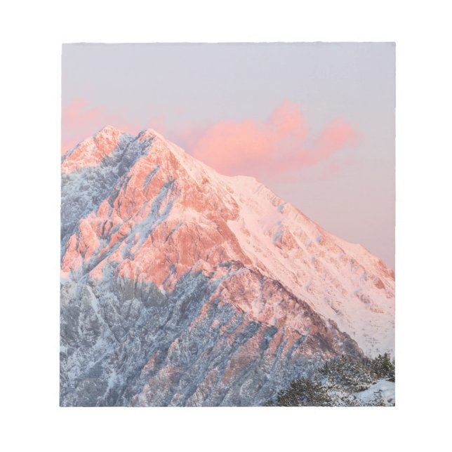 Last sun light on mountain Storžič, Slovenia Notepad (Front)