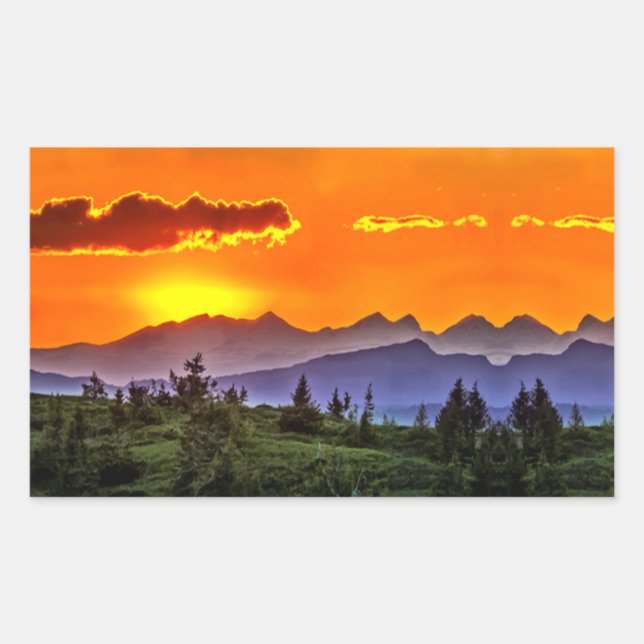 Last Sunset Rectangular Sticker (Front)