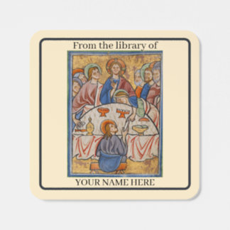 Last supper Christian Book label
