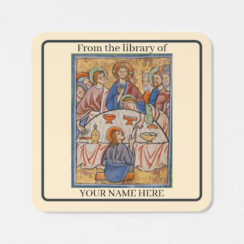 Last supper Christian Book label