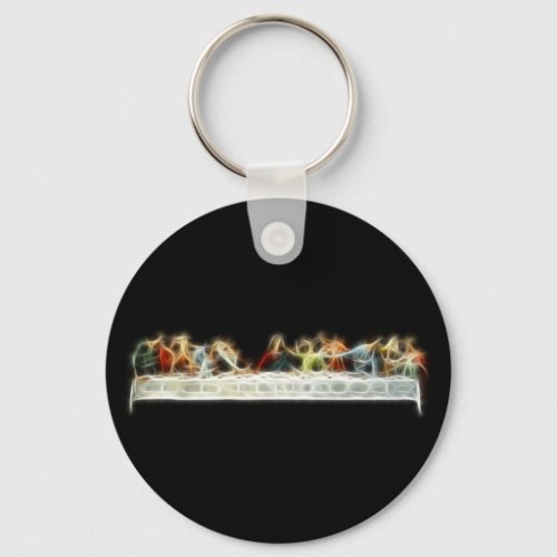 Last Supper da Vinci Jesus Fractal Painting Keychain