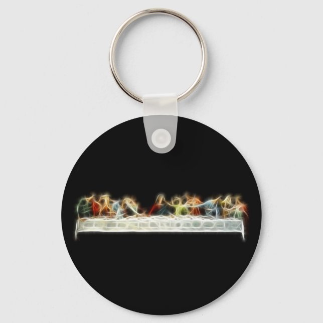 Last Supper da Vinci Jesus Fractal Painting Keychain (Front)