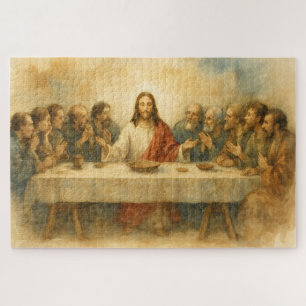 Last Supper Earthy Warm Tones Christian Tradition Jigsaw Puzzle