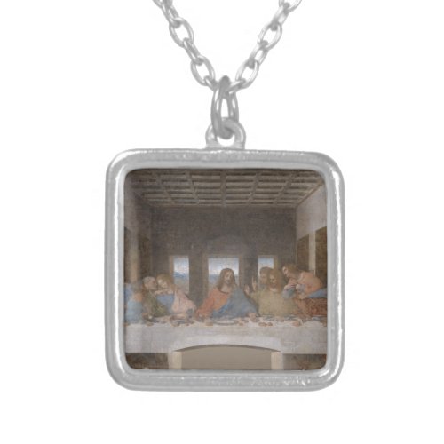 Last Supper Leonardo Da Vinci Painting Silver Plated Necklace