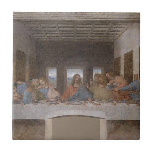 Last Supper Leonardo Da Vinci Painting Tile