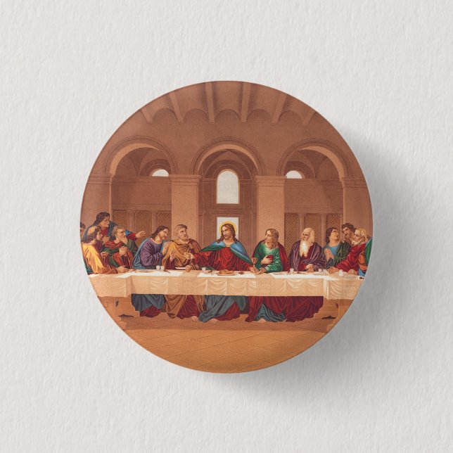 Last Supper of Jesus Christ Button (Front)