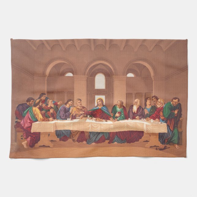 Last Supper of Jesus Christ Kitchen Towel (Horizontal)