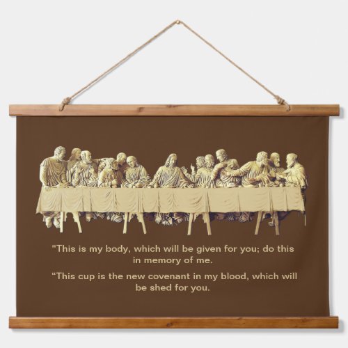 Last Supper Wood Topped Wall Tapestry