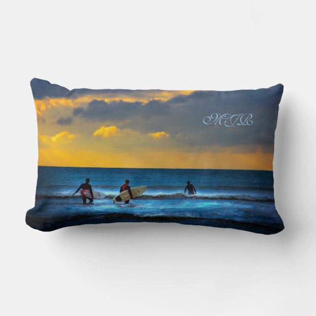 Last Surf Of The Day Lumbar Pillow (Front)