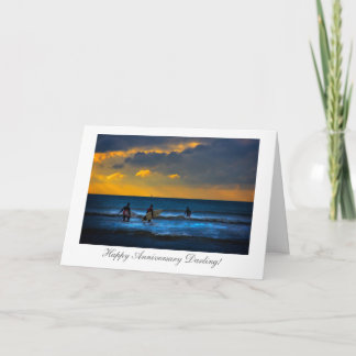 Last Surf Of The Day - Wedding Anniversary Card