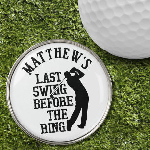 Last Swing Bachelor Party Golf Ball Marker