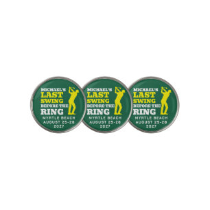 Last Swing Before the Ring Bachelor Golf Markers