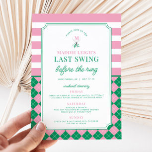 Last Swing Before the Ring Bachelorette Invitation