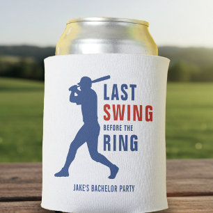 Last Swing Before the Ring Baseball Bachelor Party Can Cooler