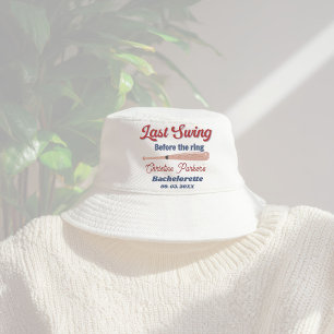 Last Swing before the ring Baseball  Bachelorette Bucket Hat