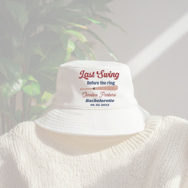 Last Swing before the ring Baseball  Bachelorette Bucket Hat (Creator Uploaded)