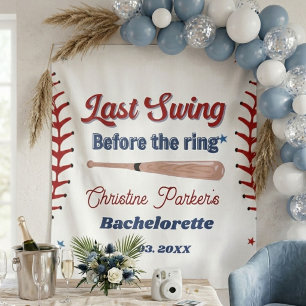 Last Swing before the ring Baseball  Bachelorette Tapestry