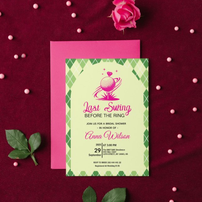 Last Swing Before the Ring Bridal Shower  Invitation (Last Swing Before the Ring Bridal Shower Invitation )