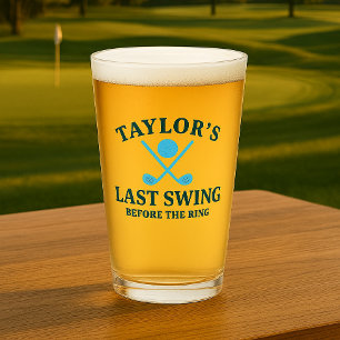 Last Swing Before The Ring Golf Bachelor Glass