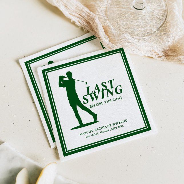 Last Swing Before the Ring Golf Bachelor Napkins (Creator Uploaded)