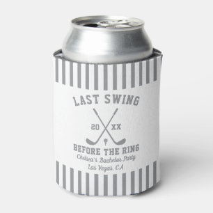 Last Swing Before The Ring Golf Bachelor Party Can Cooler