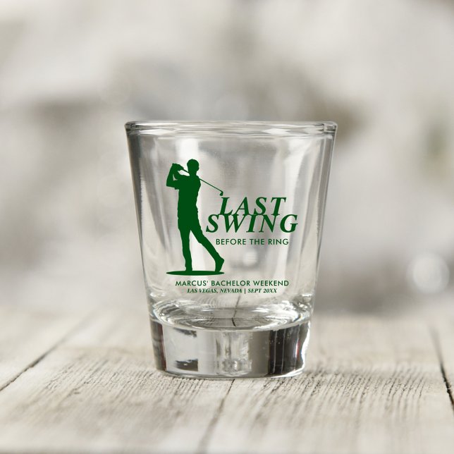 Last Swing Before the Ring Golf Bachelor Shot Glass (Creator Uploaded)