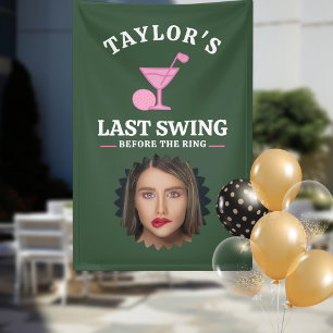 Last Swing Before The Ring Golf Bachelorette Banner