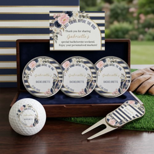 Last Swing Before the Ring Golf Bachelorette Golf Ball Marker