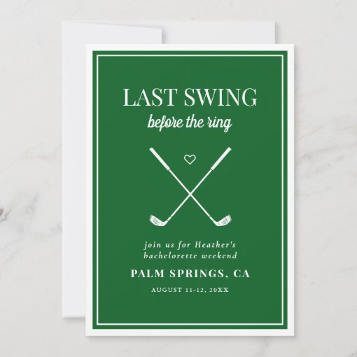 JOYMEMO Golf-Schärpe Für Junggesellenabschied – „Last Swing Before The Ring“, Satin, 9,4x160 Cm