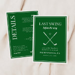 Last Swing Before the Ring Golf Bachelorette Invitation<br><div class="desc">Cute Golf themed bach party! Part of a whole collection!</div>