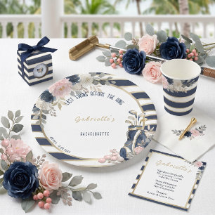 Last Swing Before the Ring Golf Bachelorette  Paper Plates