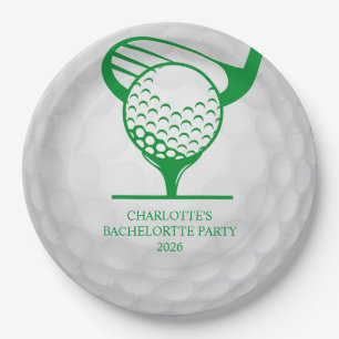 Last Swing Before The Ring Golf Bachelorette Party Paper Plates