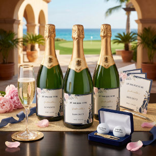 Last Swing Before the Ring Golf Bachelorette Sparkling Wine Label