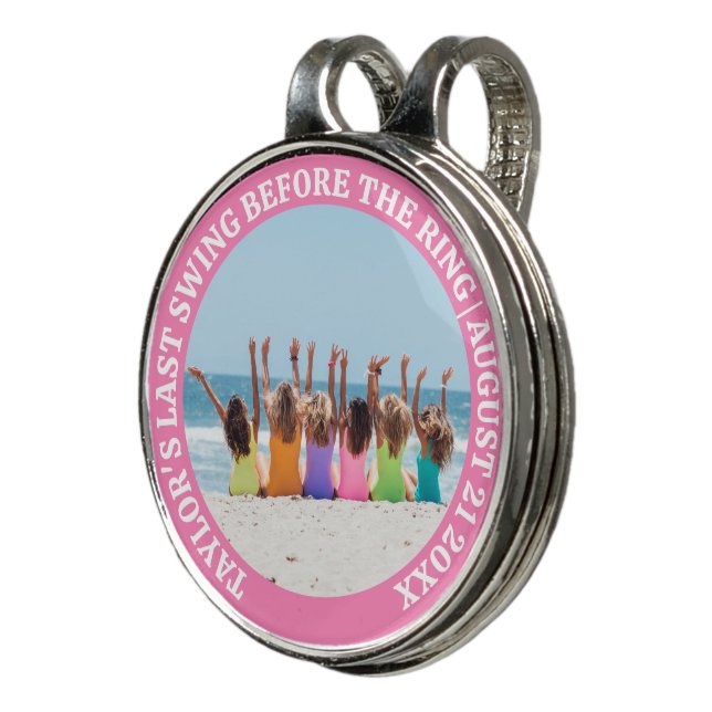 Last Swing Before The Ring personalized Golf Hat Clip (3/4)