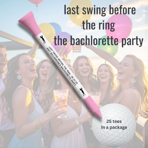 LAST SWING BEFORE THE RING PINK GOLF TEES