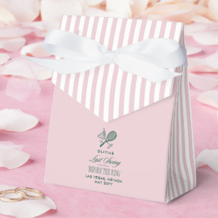 Last Swing Before the Ring pink green bachelorette Favor Boxes