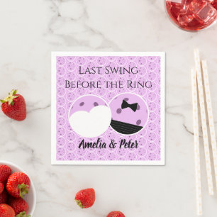 Last Swing Before the Ring Pre-Wedding Pickleball Napkins