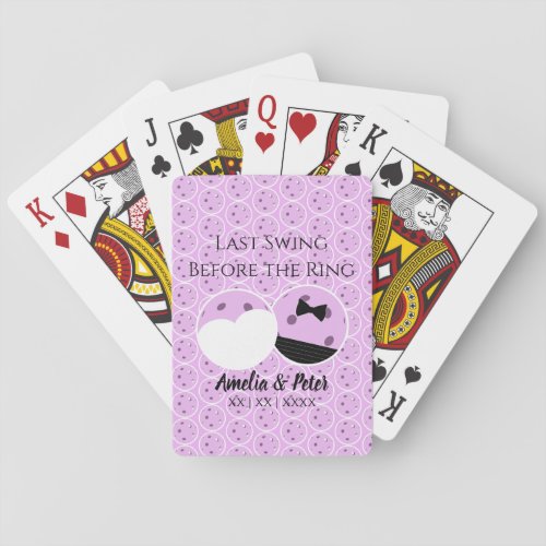 Last Swing Before the Ring Pre_Wedding Pickleball Poker Cards