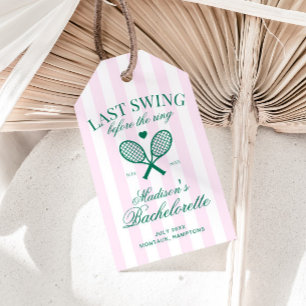 Last Swing Before The Ring Retro Tennis Bach Gift Tags