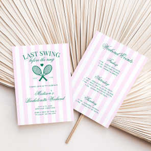 Last Swing Before The Ring Retro Tennis Bach Invitation