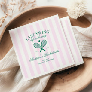 Last Swing Before The Ring Retro Tennis Bach Napkins