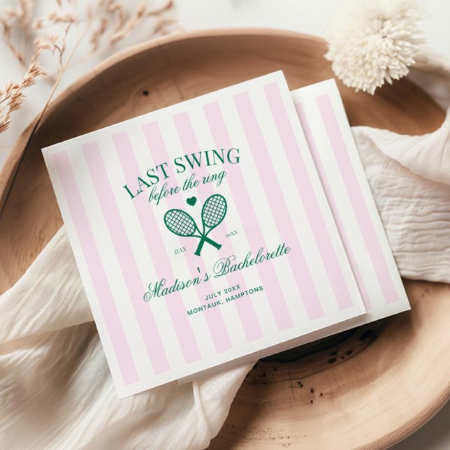 Last Swing Before The Ring Retro Tennis Bach Napkins (Creator Uploaded)