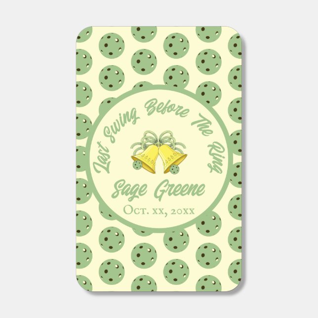 Last Swing Before the Ring Sage and Cream Wedding Matchboxes (Front)