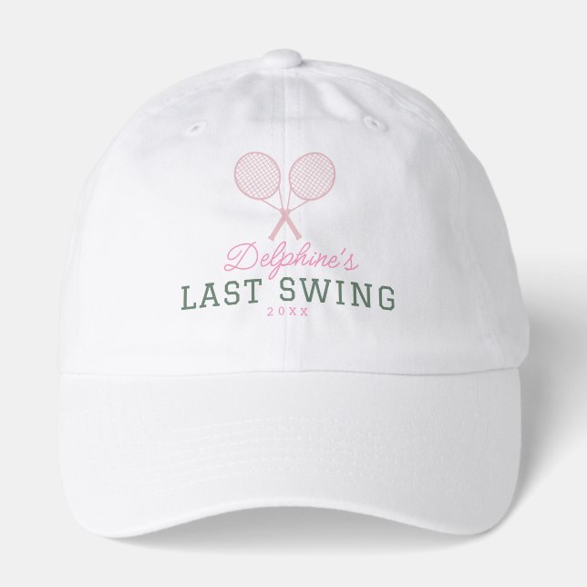 Last Swing Before the Ring Tennis Bachelorette Hat (Front)