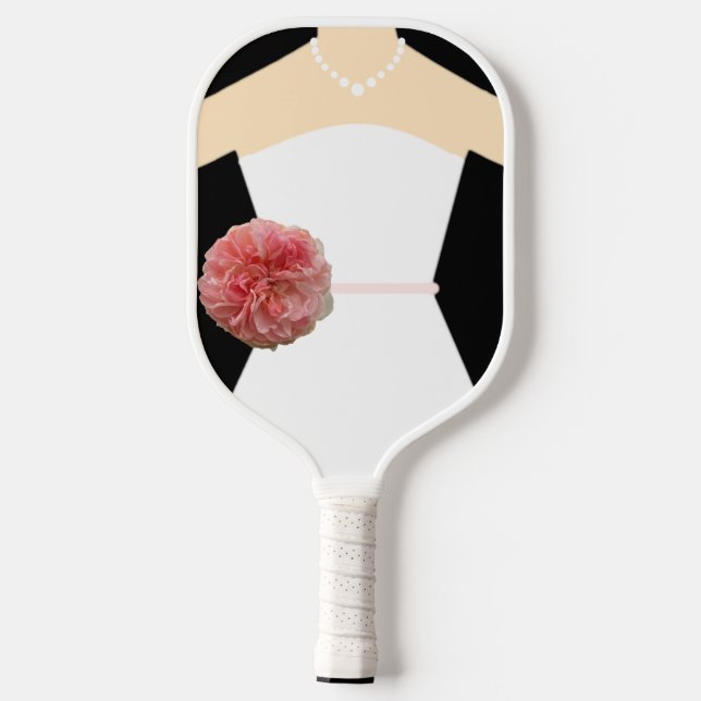 Last Swing Before the Ring Wedding Party Bride Pickleball Paddle (Back)